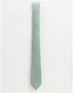 Шалфейно зеленый атласный галстук Asos design