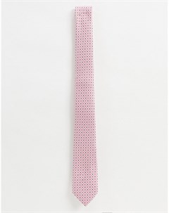 Розовый жаккардовый галстук с геометрическим узором Asos design