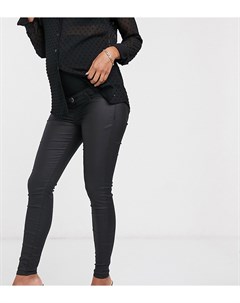 Черные вощеные джинсы со вставкой для живота River island maternity