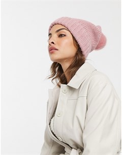 Розовая шапка бини с помпоном Urban Code Urbancode