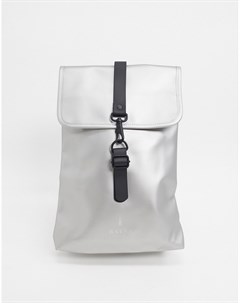 Серебристый рюкзак с эффектом металлик Rains