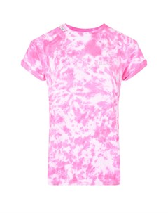 Розовая футболка с эффектом tie dye Forte dei marmi couture