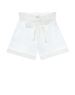 Белые шорты с подворотами и поясом детские Arc-en-ciel