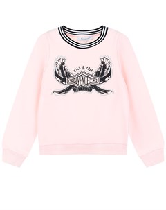 Розовый свитшот с эластичным воротом детский Givenchy