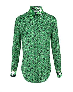 Зеленая рубашка с цветочным принтом Iceberg