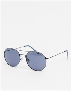 Круглые солнцезащитные очки в синей оправе Esprit