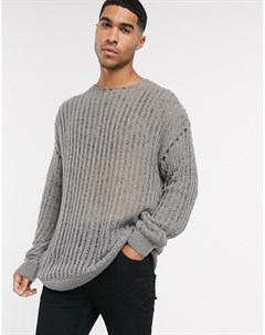 Серый свободный свитер Asos design
