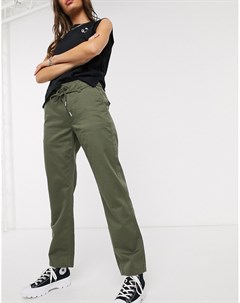 Зеленые брюки карго с черной завязкой Converse