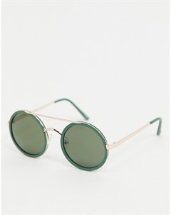 Зеленые круглые солнцезащитные очки Jeepers peepers