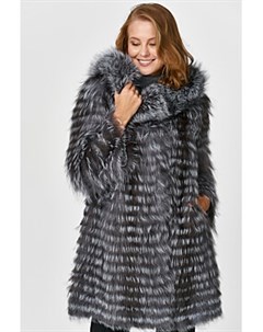 Облегченная шуба из меха чернобурки Virtuale fur collection