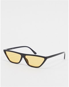 Желтые квадратные солнцезащитные очки с плоским верхом Minkpink