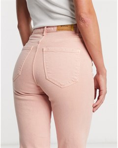 Розовые узкие джинсы в винтажном стиле Stradivarius