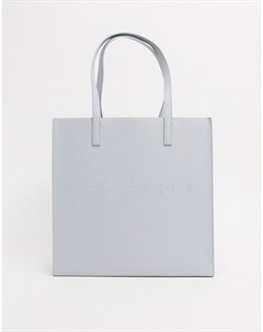 Серая сумка со штрихованной текстурой и логотипом Ted baker london