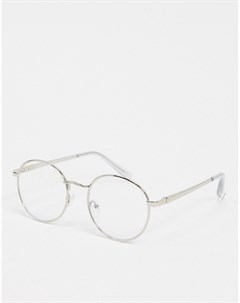 Круглые очки с прозрачными стеклами New look