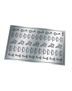 Металлизированные наклейки 175 серебро Freedecor