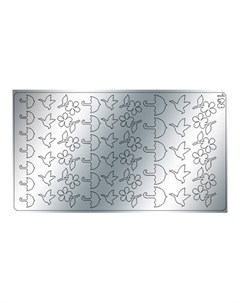 Металлизированные наклейки 198 серебро Freedecor