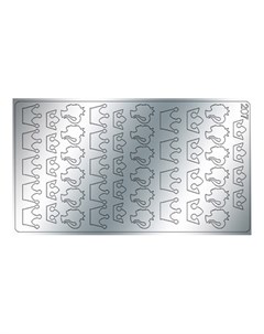 Металлизированные наклейки 207 серебро Freedecor