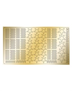 Металлизированные наклейки 208 золото Freedecor