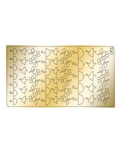 Металлизированные наклейки 198 золото Freedecor