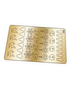 Металлизированные наклейки 194 золото Freedecor