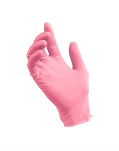 Перчатки нитриловые розовые размер M 100 шт Nitrile