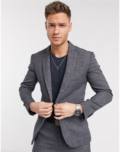 Серый фактурный пиджак New look