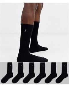 6 пар черных носков Polo ralph lauren