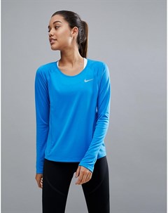 Синий лонгслив Miler Nike running