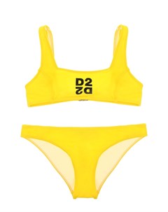 Желтый раздельный купальник детский Dsquared2