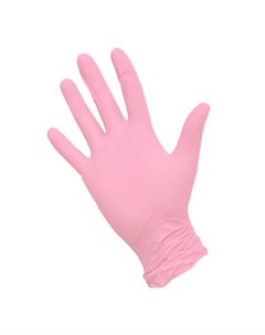 Перчатки нитриловые розовые размер L 100 шт Nitrimax