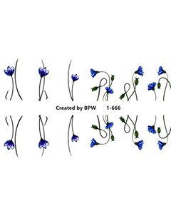 Слайдер дизайн Синие цветы 1 666 Bpw.style