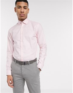 Розовая узкая строгая рубашка Selected homme