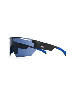 Массивные солнцезащитные очки с затемненными линзами Tommy hilfiger
