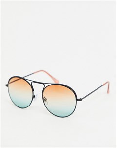Круглые солнцезащитные очки с сине оранжевыми стеклами Jeepers peepers