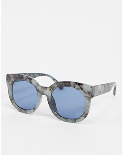 Круглые солнцезащитные очки с мраморным принтом Jeepers peepers