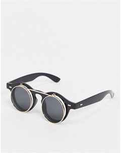 Черные солнцезащитные очки с откидной функцией Vintage supply