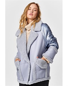 Комбинированная куртка из овечьей шерсти и текстиля Virtuale fur collection