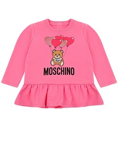 Розовый свитшот с оборкой детский Moschino