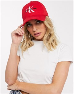 Красная кепка с логотипом Calvin klein jeans