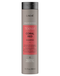 Шампунь для обновления цвета красных оттенков волос REFRESH CORAL RED SHAMPOO 300 мл Lakme
