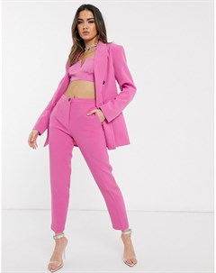 Розовые узкие брюки Asos design