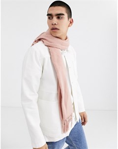 Светло розовый шарф с отделкой кисточками Asos design