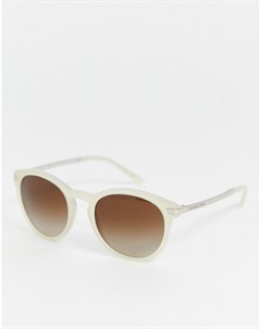 Белые круглые солнцезащитные очки Michael Kors Michael michael kors