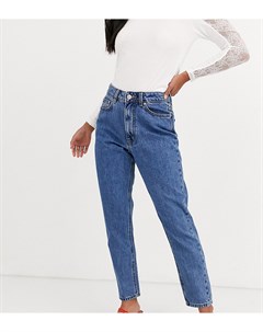 Синие укороченные джинсы в винтажном стиле с завышенной талией Vero moda petite