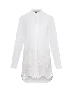 Белая рубашка с кружевным декором Twinset