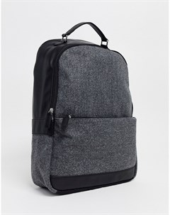 Серый рюкзак с серебристыми молниями Asos design