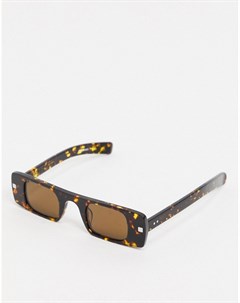 Солнцезащитные очки в узкой черепаховой оправе Cut Seven Spitfire