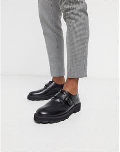 Черные кожаные туфли с пряжками London Feud