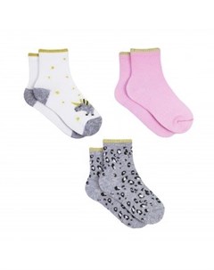 Носки детские 3 пары белый розовый серый Для mothercare
