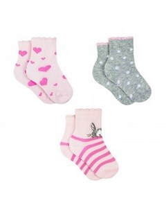 Носки детские 3 пары розовый серый Для mothercare